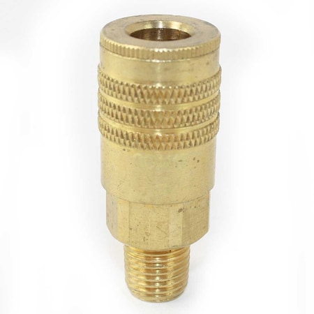 Interstate Pneumatics 1/4 Inch ARO Series Brass Coupler x 1/4 Inch Male NPT, PK 50 CO441B-50K